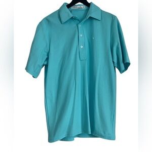 Men’s Criquet Short Sleeve Aqua Polo Size Medium